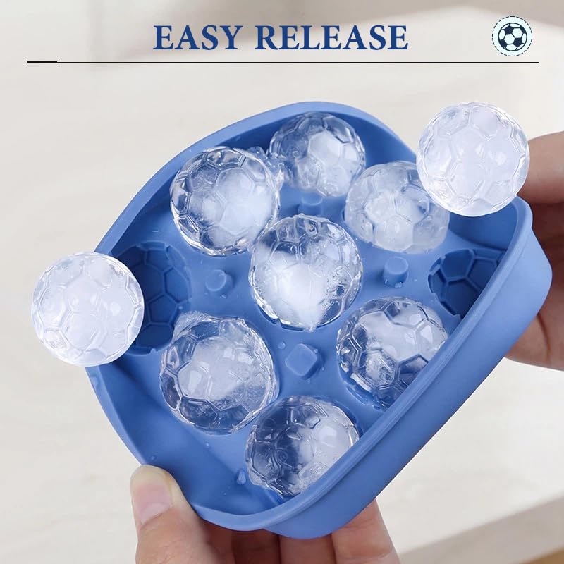 Molde de hielo silicona balón de fútbol rosa miniatura 4