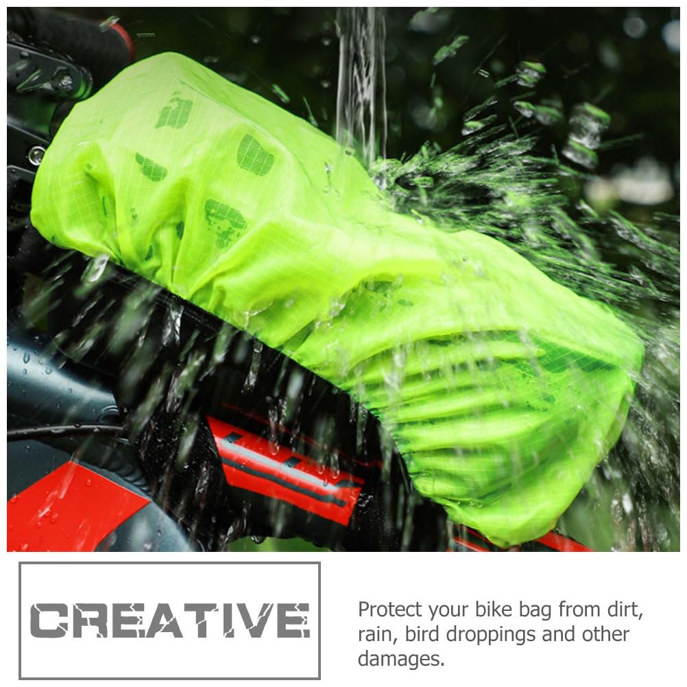 BESPORTBLE 2pcs Rainproof Cycling Bag Pannier Bag Rain Covers Bike Cushion Protector Covers Waterproof Phone Pouch Bike Pouch Protector Mountain Waterproof Lining Side Pockets - Image 2
