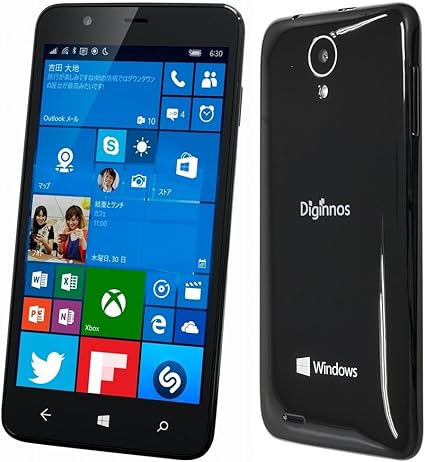 Amazon Diginnos Simフリー スマートフォン Dg W10m Windows10 Mobile クアッドコア 5 0インチ 1280 720 デュアル Sim Lte対応 Ram1gb Rom16gb スマートフォン本体 通販
