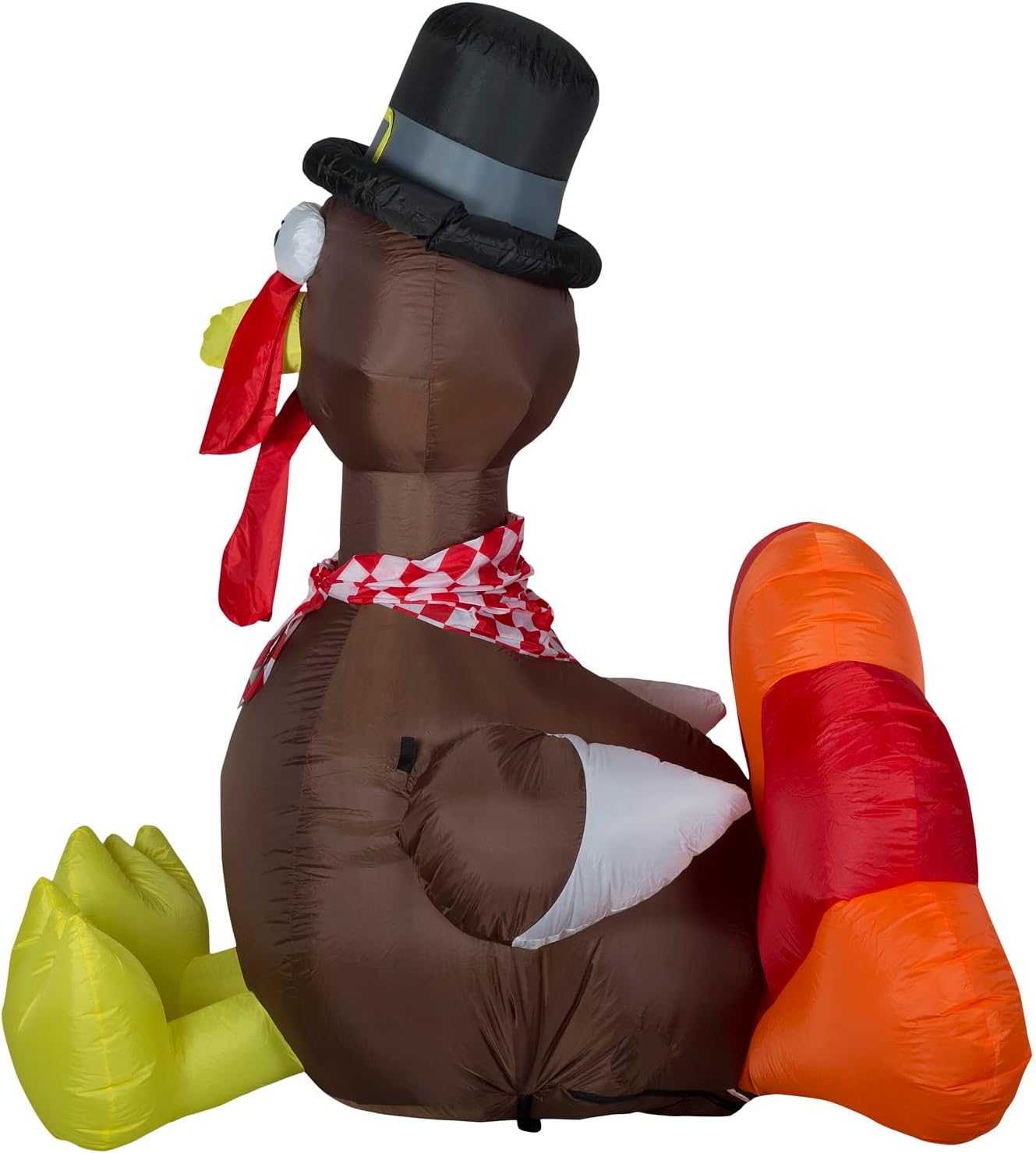 Gemmy Thanksgiving Inflatable Turkey, 6 ft Tall, Multi