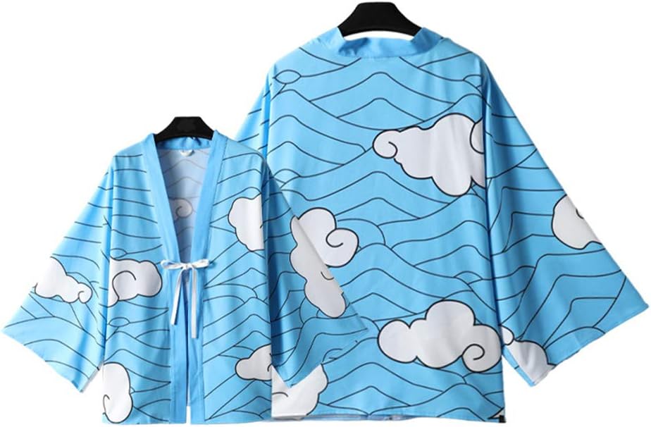 Unisex Kimono Cardigan Cloak Anime Cosplay Costume Jacket Sleepwear Casual Open Front Coat
