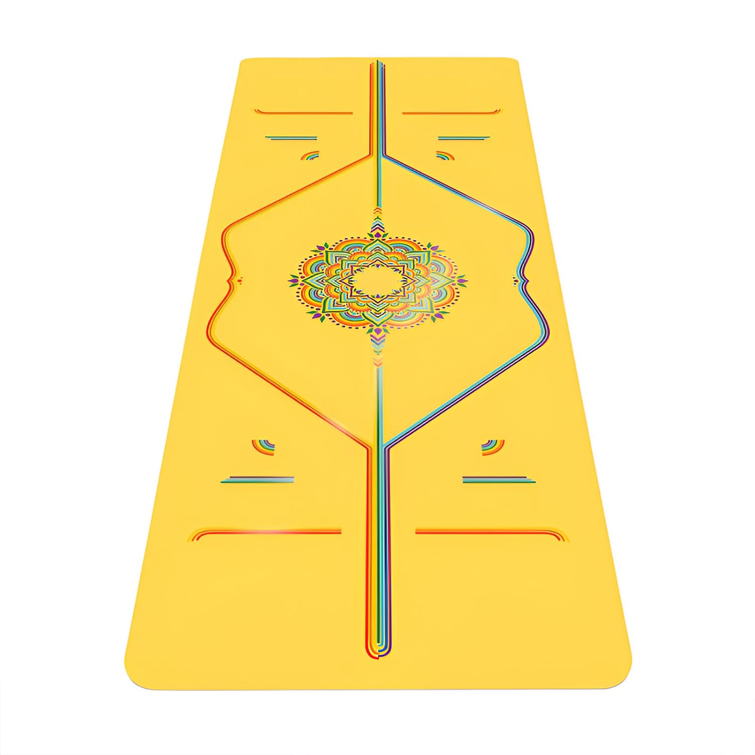 Yoga Mat, Yellow, Non Slip, Stretching, Yoga, Training, Modern Fitness