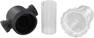 Online-Netzfilter geeignet für Gartenbewässerung, Leitungswasserleitungen, Plantagenabfälle und Aquakultur-Aquarien, mit transparentem PC-Gehäuse und innen (1,27 cm 40 Mesh)