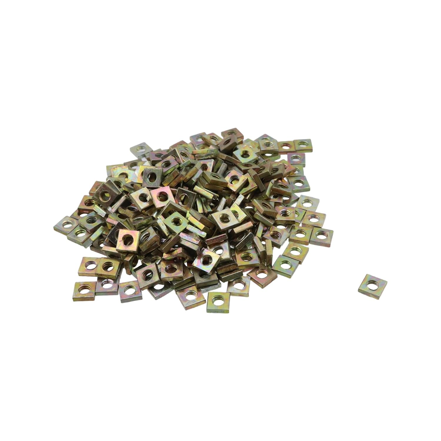 Sscon 500Pcs M4x7mmx2mm Zinc Plated Square Nuts Square Thin Nuts - M4