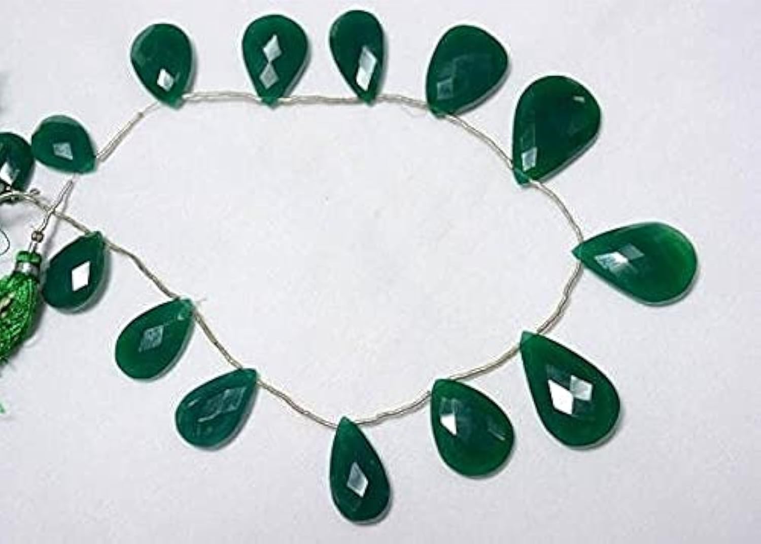 Perles onyx vert poire LKBEADS pour fabriquer des bijoux d'été et accessoires bohèmes