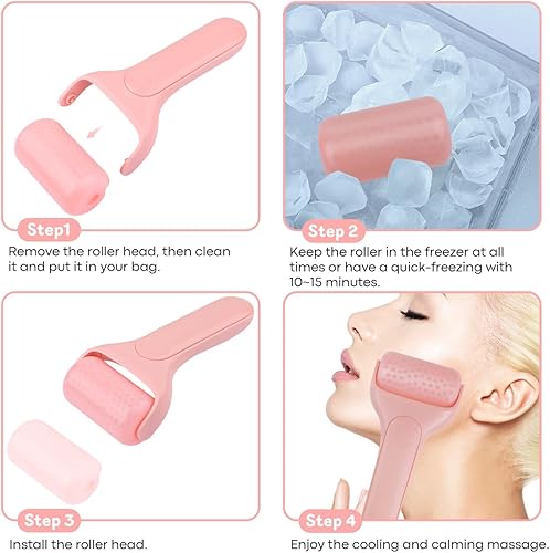 Miniatura 5 de Rodillo de hielo para ojos faciales, regalos para mujer, rodillo masajeador facial, hinchazón, alivio del dolor de migraña y lesiones menores