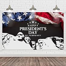 Presidents Day Decorations Banner - 70.8x43.3 Inch US Presidents American Flag Backdrop, Patriotic Party Supplies for Photo Booth Studio, Portrait Decors Photography Background