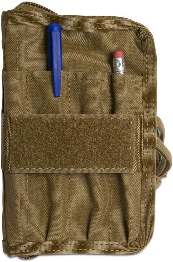Field Notes 3x5 Notebook Cover System, with 4 Pleated Pen/Marker Slots, Zippered, Cordura Fabric