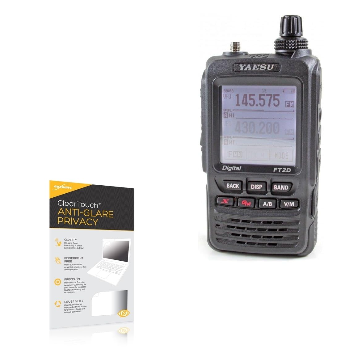 BoxWave Screen Protector Compatible with Yaesu FT2DR - ClearTouch Anti-Glare Privacy (2-Pack), Privacy Screen Protector Flexible Film Anti-Glare