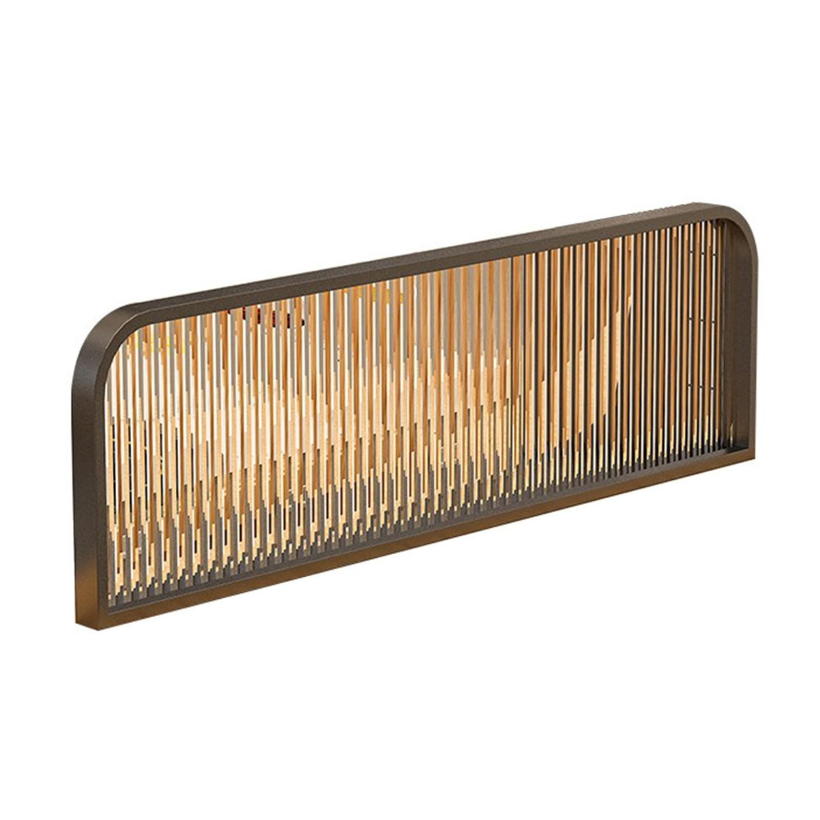 GDMDPTE Dividers For Dining Areas, Ironwork Restaurant Striped Glass Decorative Partitions Grille, Semi-privacy Bar 30cm Low Fence Desk Divider (Color : Black-A, Size : 30x90cm)