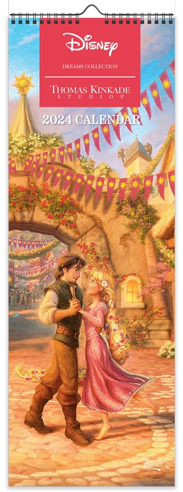 Disney Dreams Collection by Thomas Kinkade Studios: 2024 Slim Wall Calendar