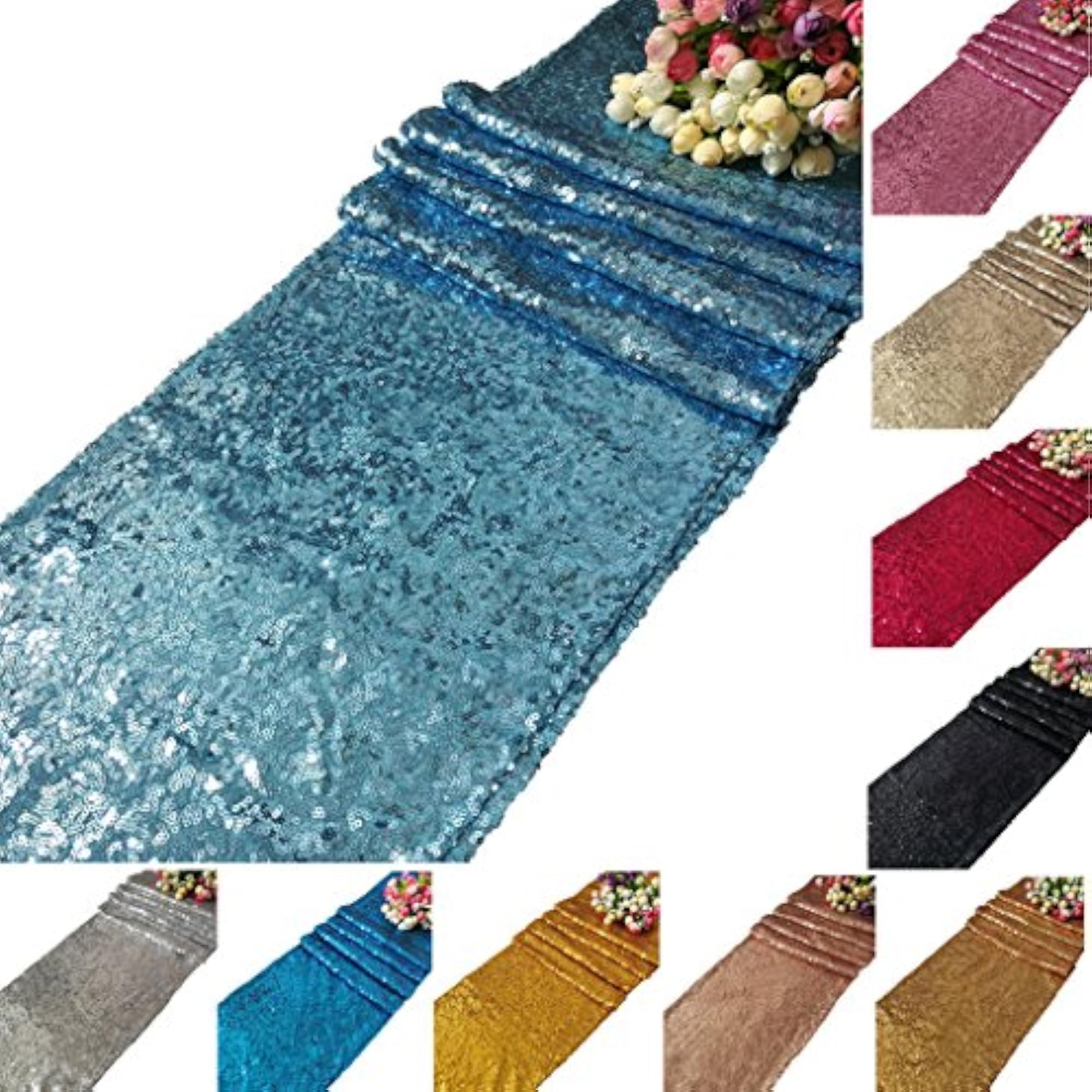 Glitter Sequin Table Runner for Wedding and Party Decor