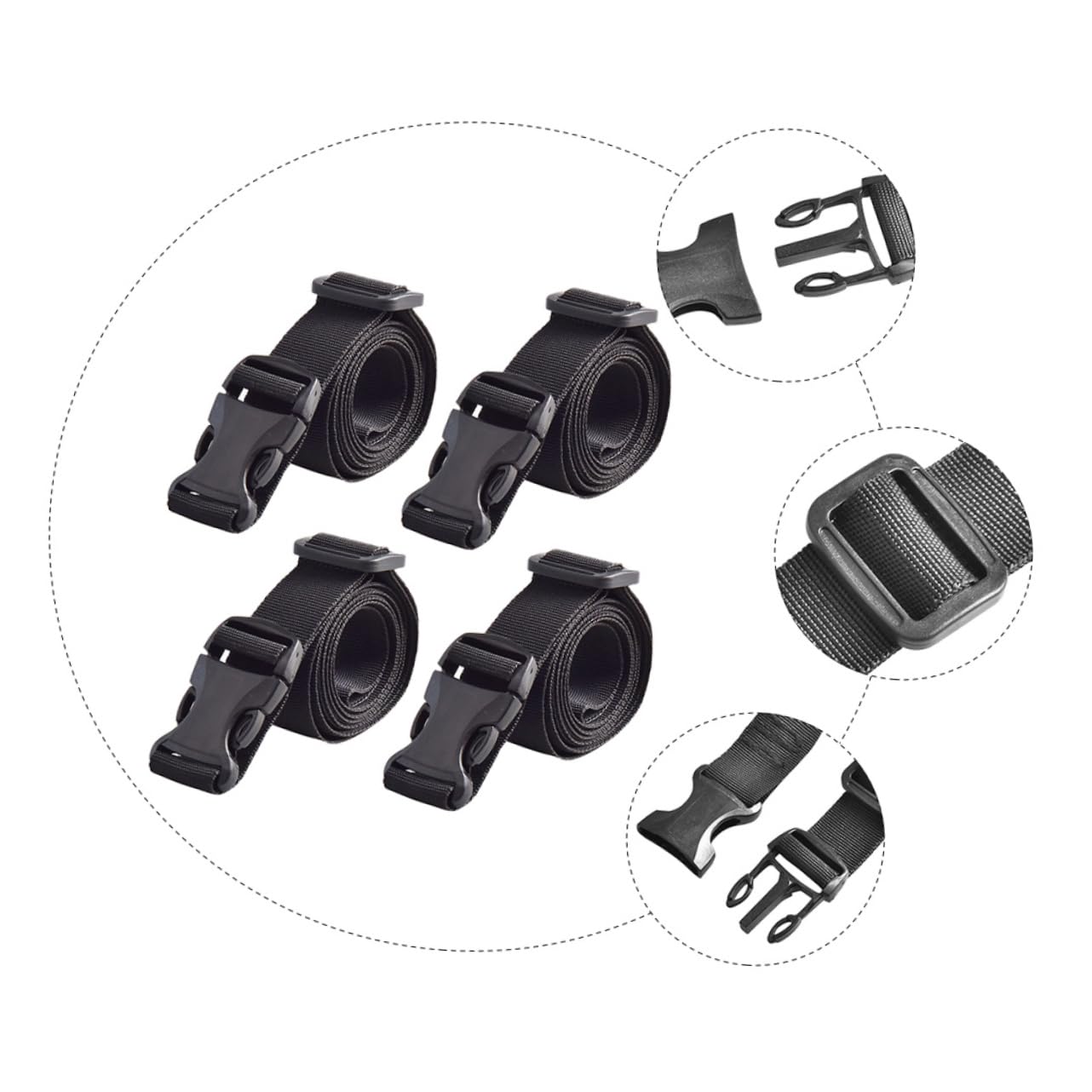 INOOMP 12 Pz cintura di imballaggio cintura portabagagli legare le cinghie con fibbia cinghie di fissaggio cinghie di ancoraggio per bagagli Allacciare tracolla cravatta