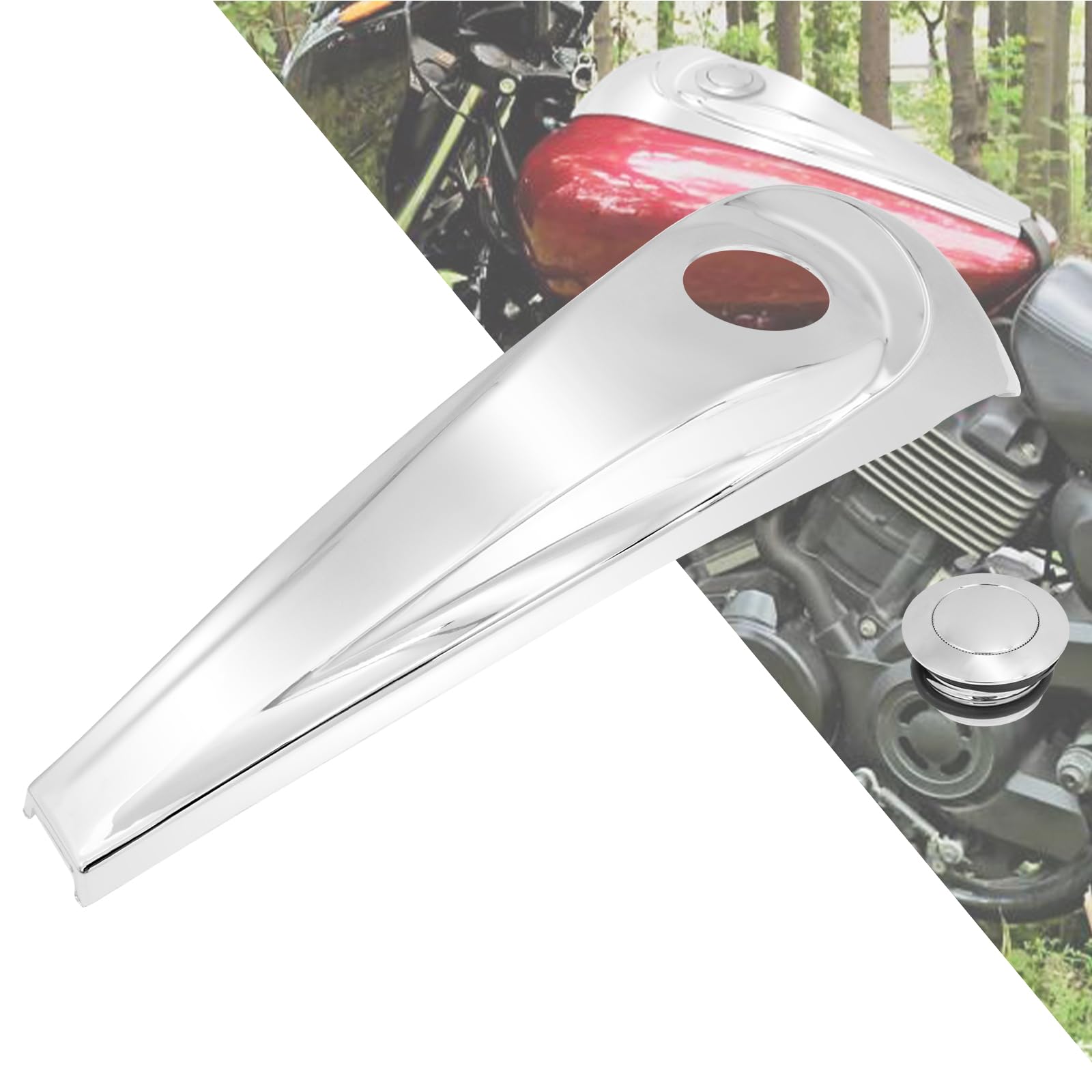 Smooth Dash Fuel Console &amp; Gas Tank Cap Cover For Touring 08-24