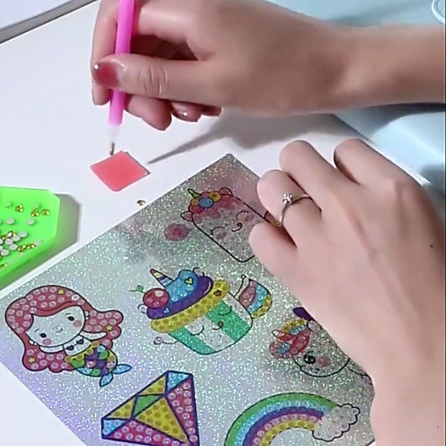 Wisplye Diamond Painting Enfant, Licorne Animaux Diamant Peinture Mosaïque Jouet Autocollant, 5D Wisplye Diamond Painting Enfant, Licorne Animaux Diamant Peinture Mosaïque Jouet Autocollant, 5D