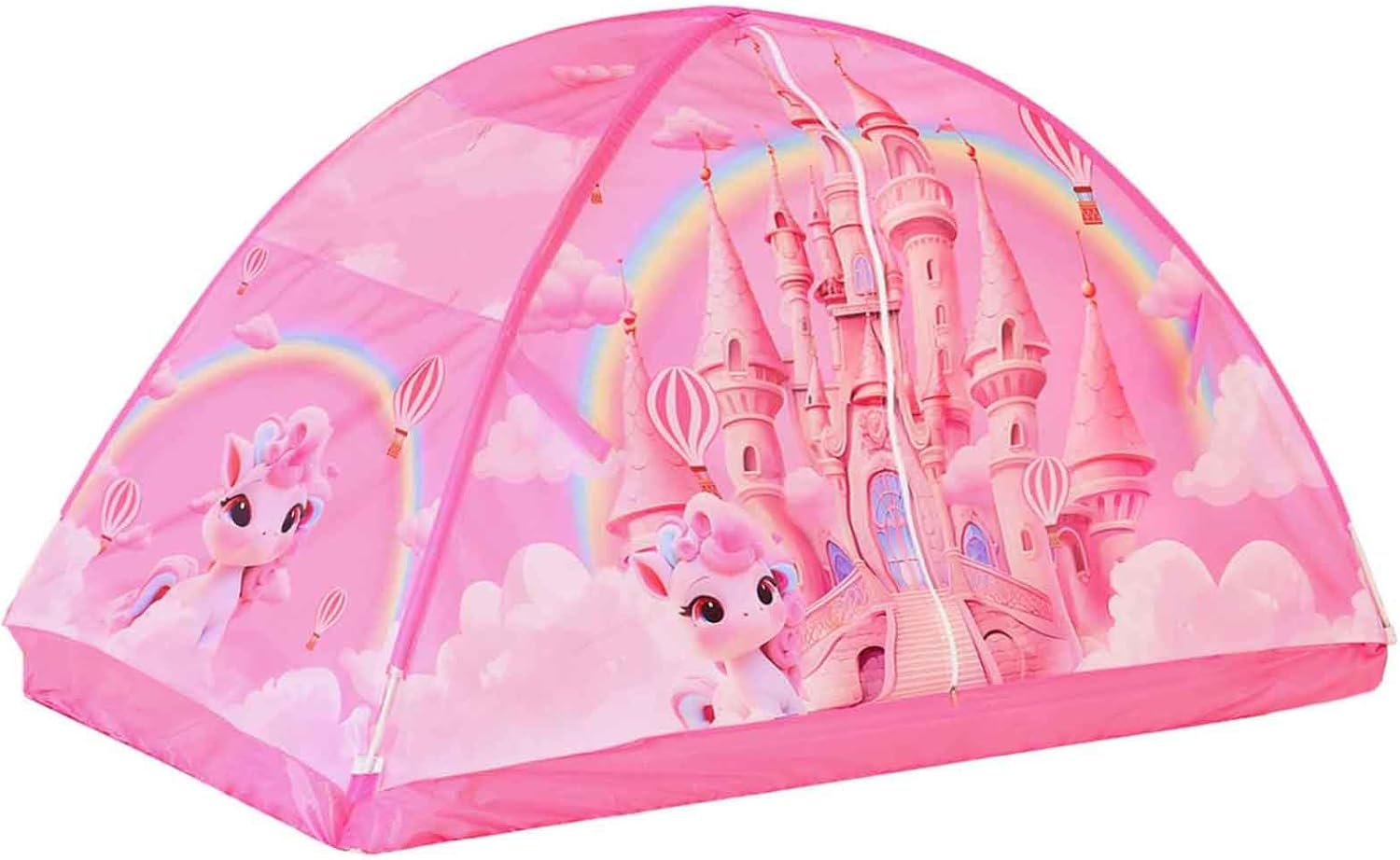 Kid Bed Tent -Twin Play Tent Baby Toddlers Dream Playhouse(Pink Castle)