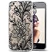 iPhone 6S Case,iPhone 6 Case,NSSTAR Scratch-Proof Ultra Thin Crystal Clear Rubber Gel TPU Soft Silicone Bumper Case Cover with Shockproof Protective for Apple iPhone 6/6S 4.7",Black Lace Flower #3