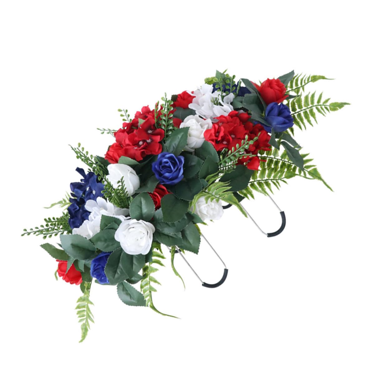 Composition pour tombe fleurs artificielles de soie CRAFTHROU ornements élégants haut de gamme