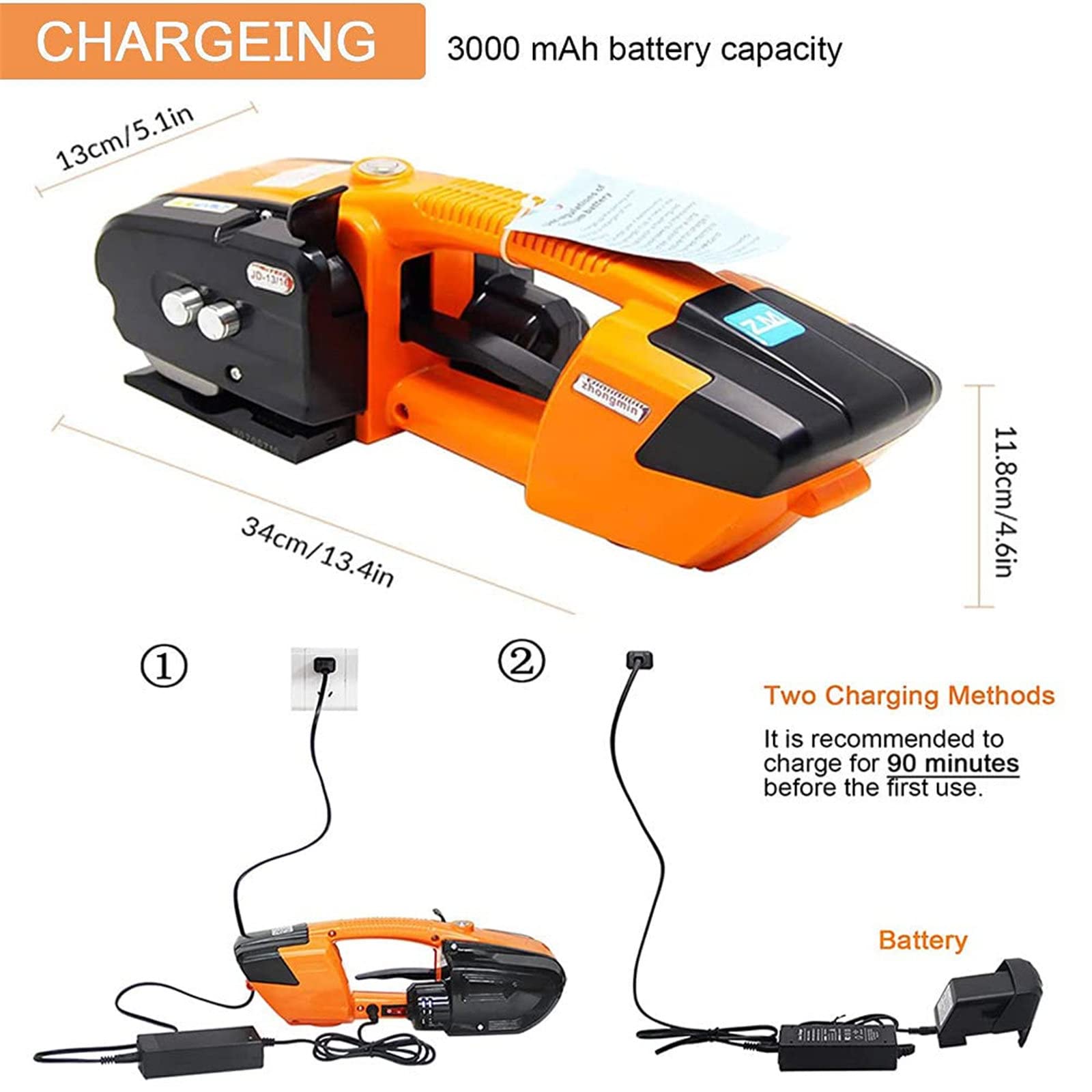 Amazon.co.jp: 電動ストラッピングマシン 1/2 インチ-5/8 インチ PP