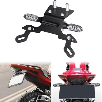 CBR150R Fender Eliminator Kit Compatible with 2016-2024 CBR 150R Tail Tidy License Plate Holder Bracket with Rear Turn Signals & License Plate Light Clear