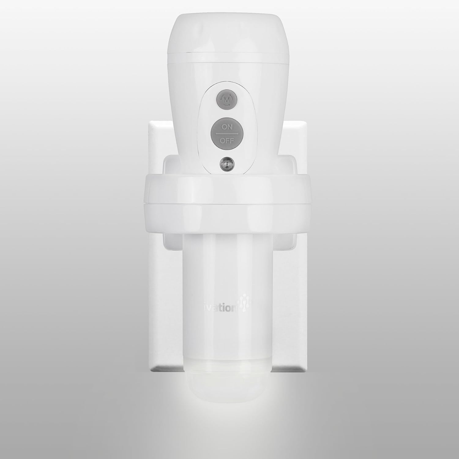 Ivation Emergency Power Failure Automatic Blackout Light, Handheld flashlight & Sensor Nightlight - Rechargeable Battery & Wireless Induction Charging, White, 1-Pack