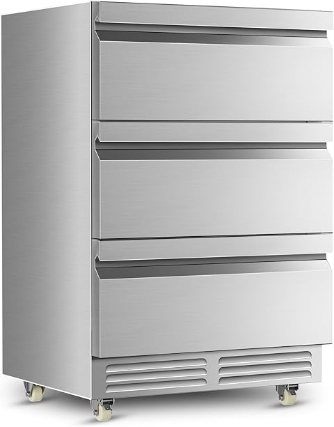 Tylza TABR120-3 Beverage Cooler Stainless Steel