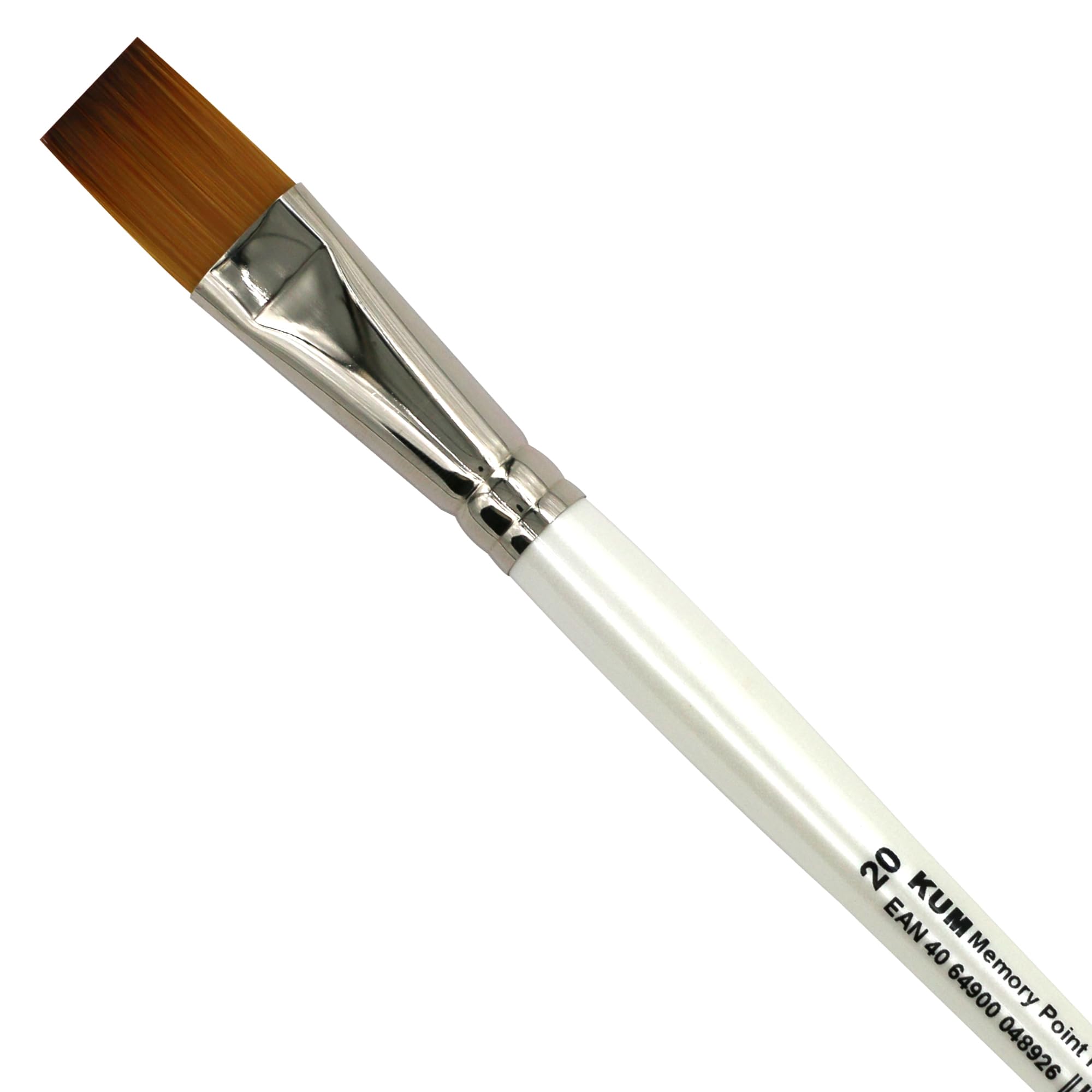 KUM 511.57.11 - Memory Point Brushes FL, MemTiPin Fl#20, Flat Shape, Pack of 1, White