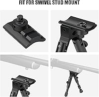 Vista 6 de Feyachi 3 in 1 Tactical Riflebipod + Rail Mount Adapter + Barrel Clamp Adjustable Height from 6.5" to 7.0" for Hunting