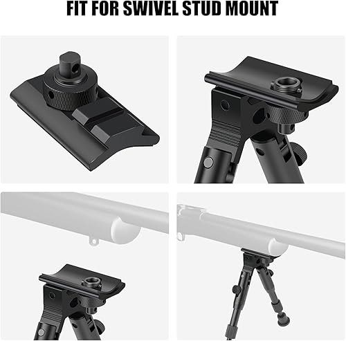 Miniatura 6 de Feyachi 3 en 1 Riflebipod táctico  adaptador de montaje de riel  abrazadera de barril ajustable de altura de 65 a 70 pulgadas para caza