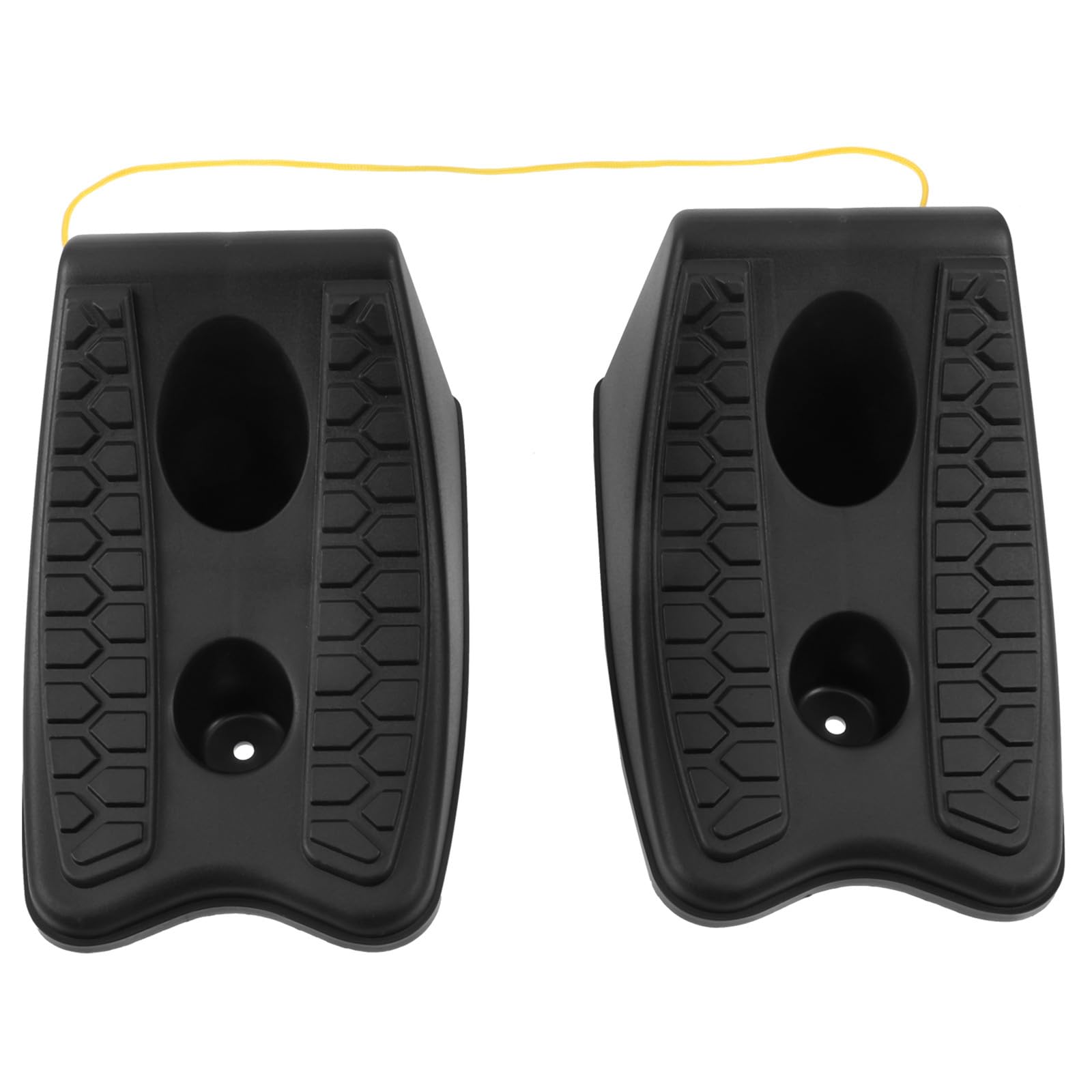 Abaodam Cuñas para Ruedas de Coche Negras de Abs, Calzos de Rueda para Vehículo Portátiles, Pack de 2 Piezas para Mejorar la Seguridad en Automóviles y Remolques