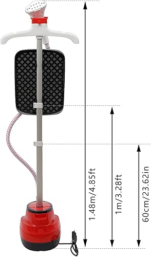 Miniatura 6 de Vaporizador de pie para ropa, capacidad de 1.6 L, planchado de 1350 W, vaporizador profesional de tela que se calienta rápidamente en 45 segundos,