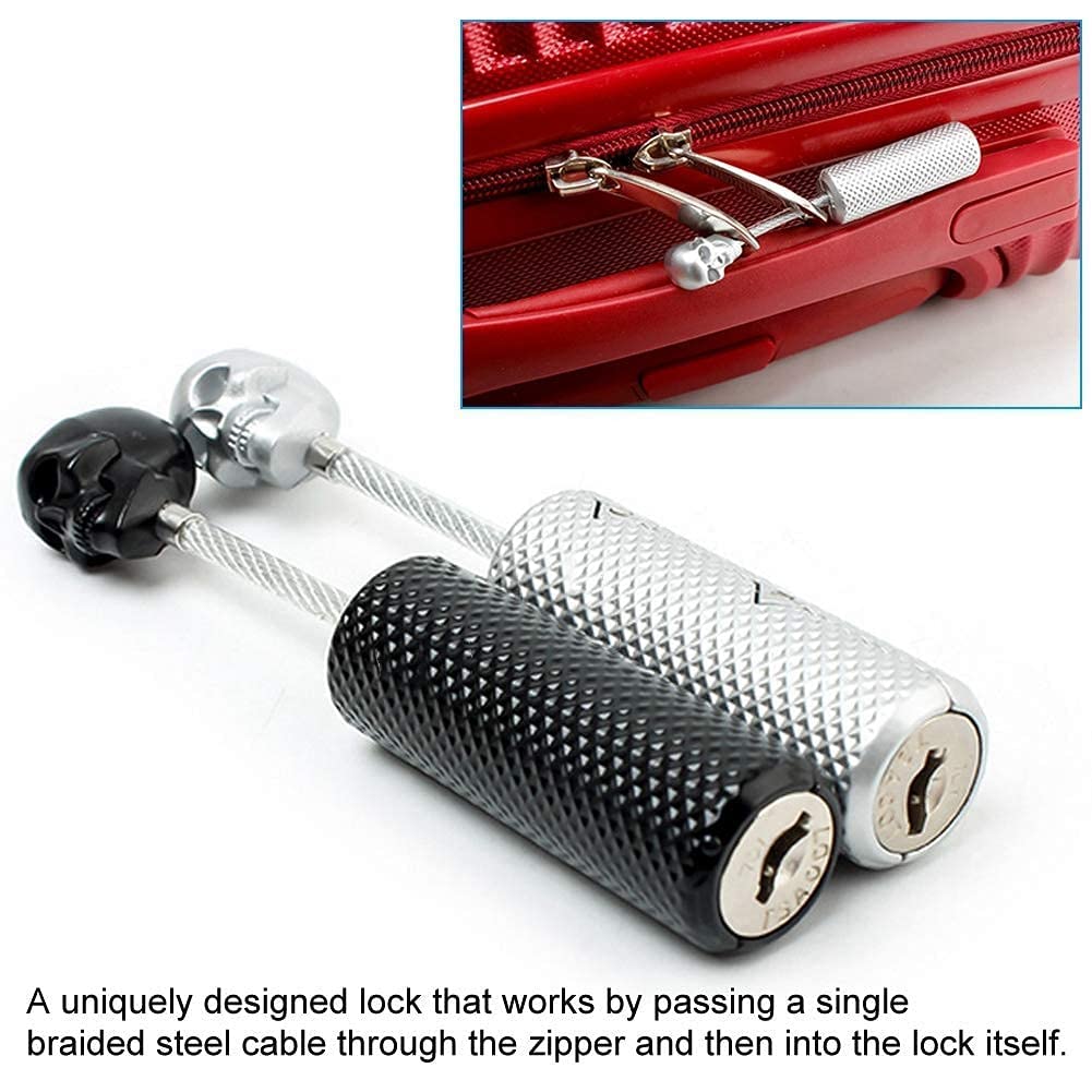 Fambal TSA Approved Travel Luggage Locks with Skull Style -Steel Padlocks with 2 Keys for Baggage, Suitcases & Backpacks (Pack of 2) 2