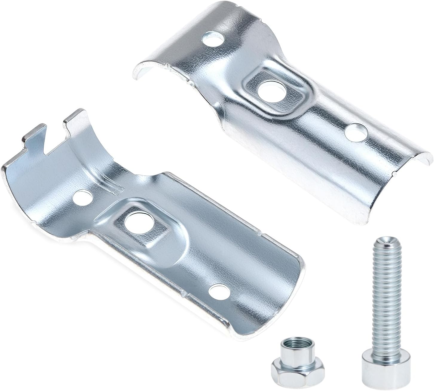 QWORK Heavy-Duty 12 PCS 1 Inch T Pipe Clamps Set, Secure Chain Link Fence Corner Fitting, Galvanized Steel with Bolts & Nuts, Fits OD 1 Inch (25mm) or Metric 3/4'' (DN20) Pipes
