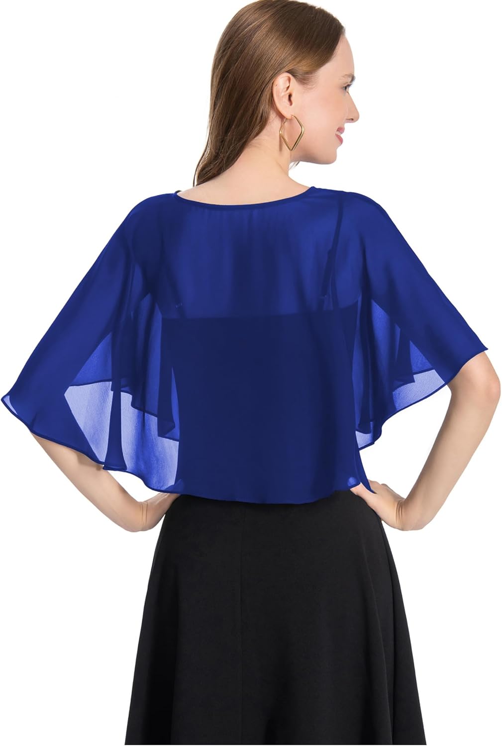 Capelets for Women Soft Chiffon Shawls Wraps Shurg for Evening Wedding Capes Bolero Cover Up - Image 6
