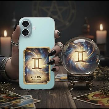 Infinix Note 50 Pro Plus ile Uyumlu Burç Kartları İkizler Tasarımlı Şeffaf Silikon Kılıf