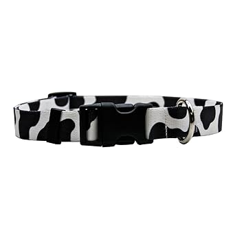 Yellow Dog Design Cow Dog Collar Fits Neck 14 to 20