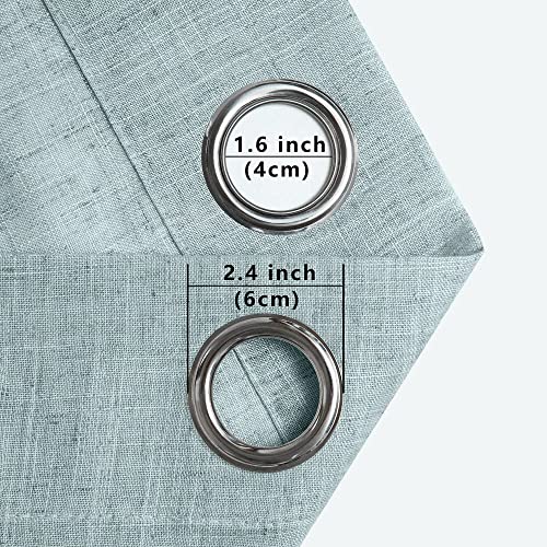 Long Curtains Semi Sheer Blackout 108 inches for Beach Sliding Glass Door Farmhouse Coastal Decor Home Living Room Bedroom Sea Green Set of 2 Panels Extra Length - Image 7