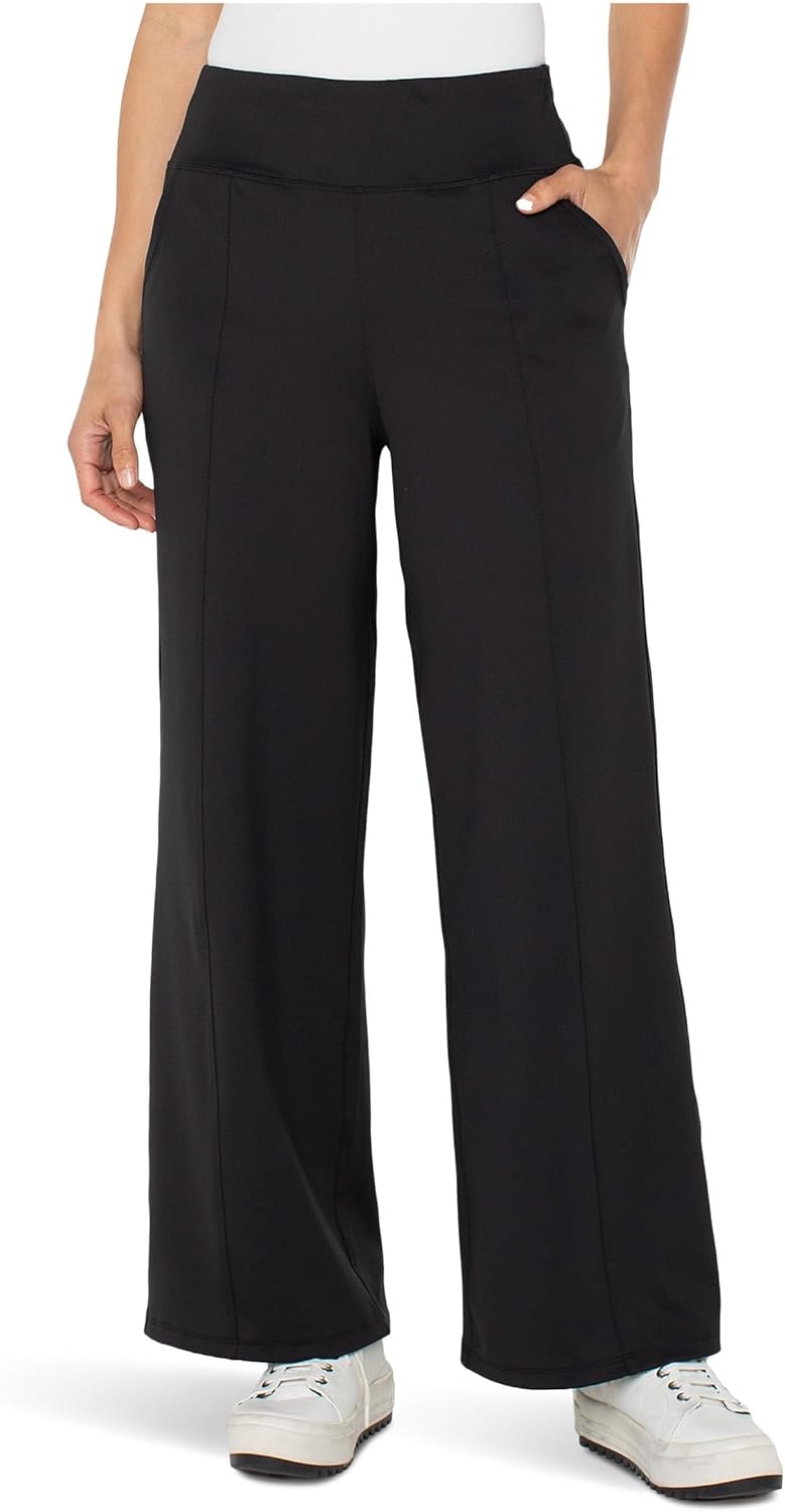 Liverpool Womens Mid-Rise Wide Leg Tech Pants