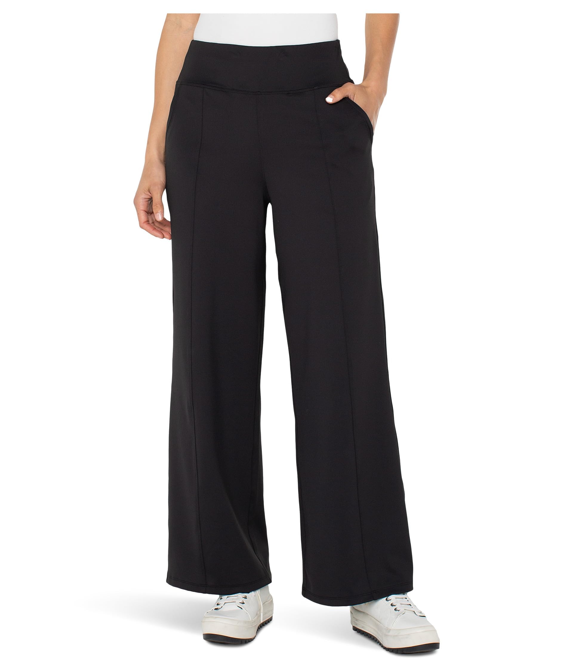 Liverpool Womens Mid-Rise Wide Leg Tech Pants