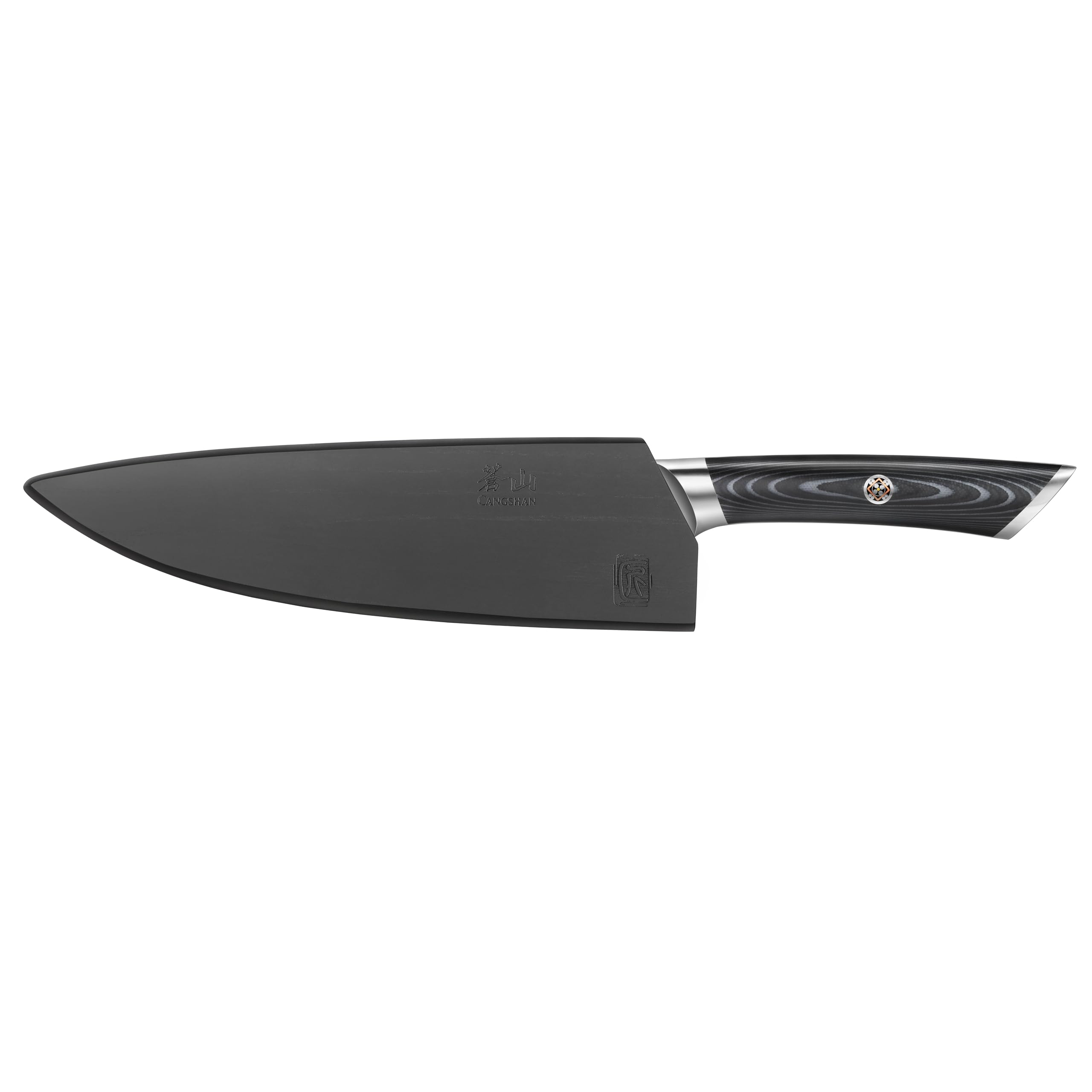 Cangshan KURO Series 8-Inch Chef's Knife with Sheath, High Carbon X-7 Damascus Steel, 504258 — Amazon image 3