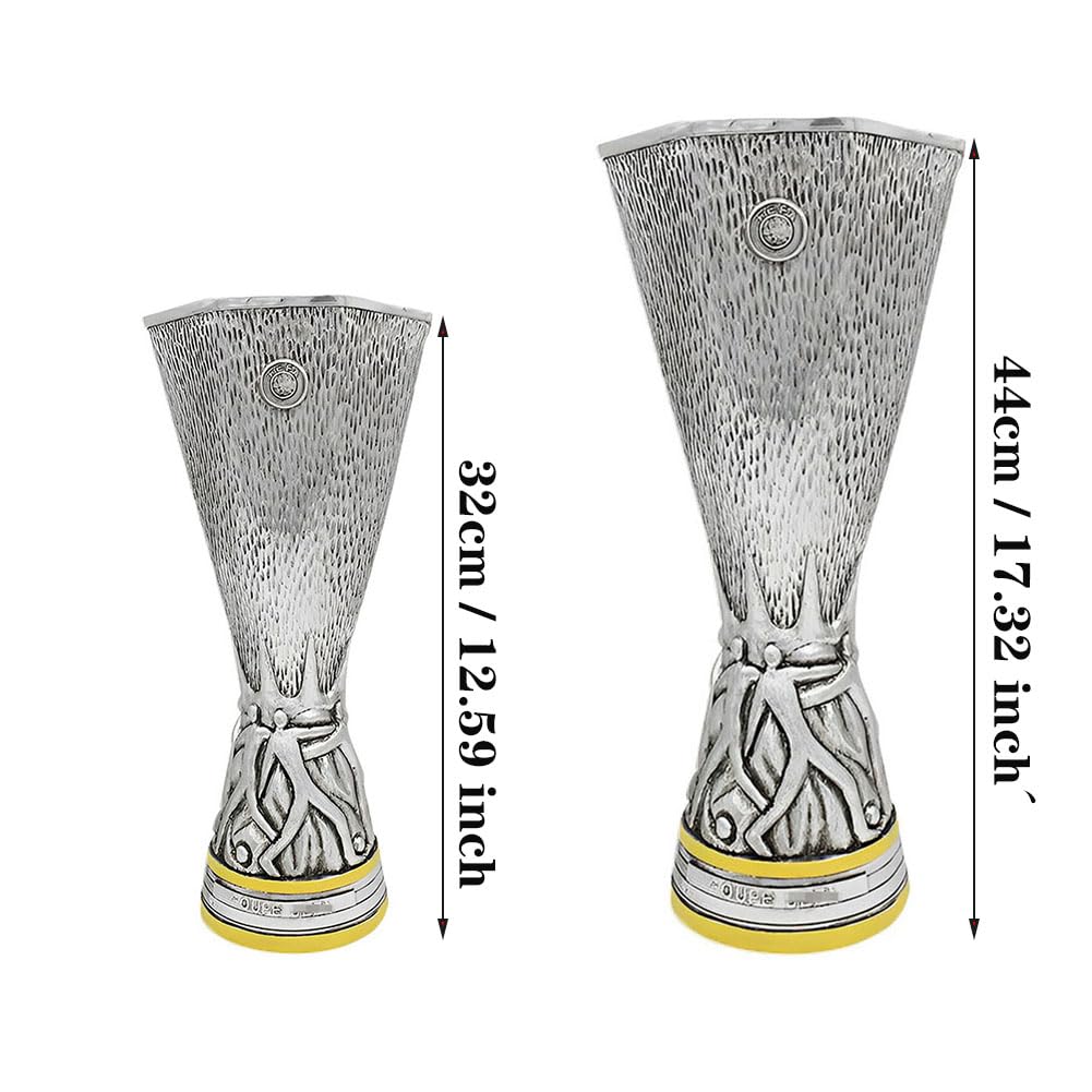 Resina Trofeos Ganador Europa Football League Réplica Plata Trofeo Copa de Campeones de Clubes de Fútbol/44Cm