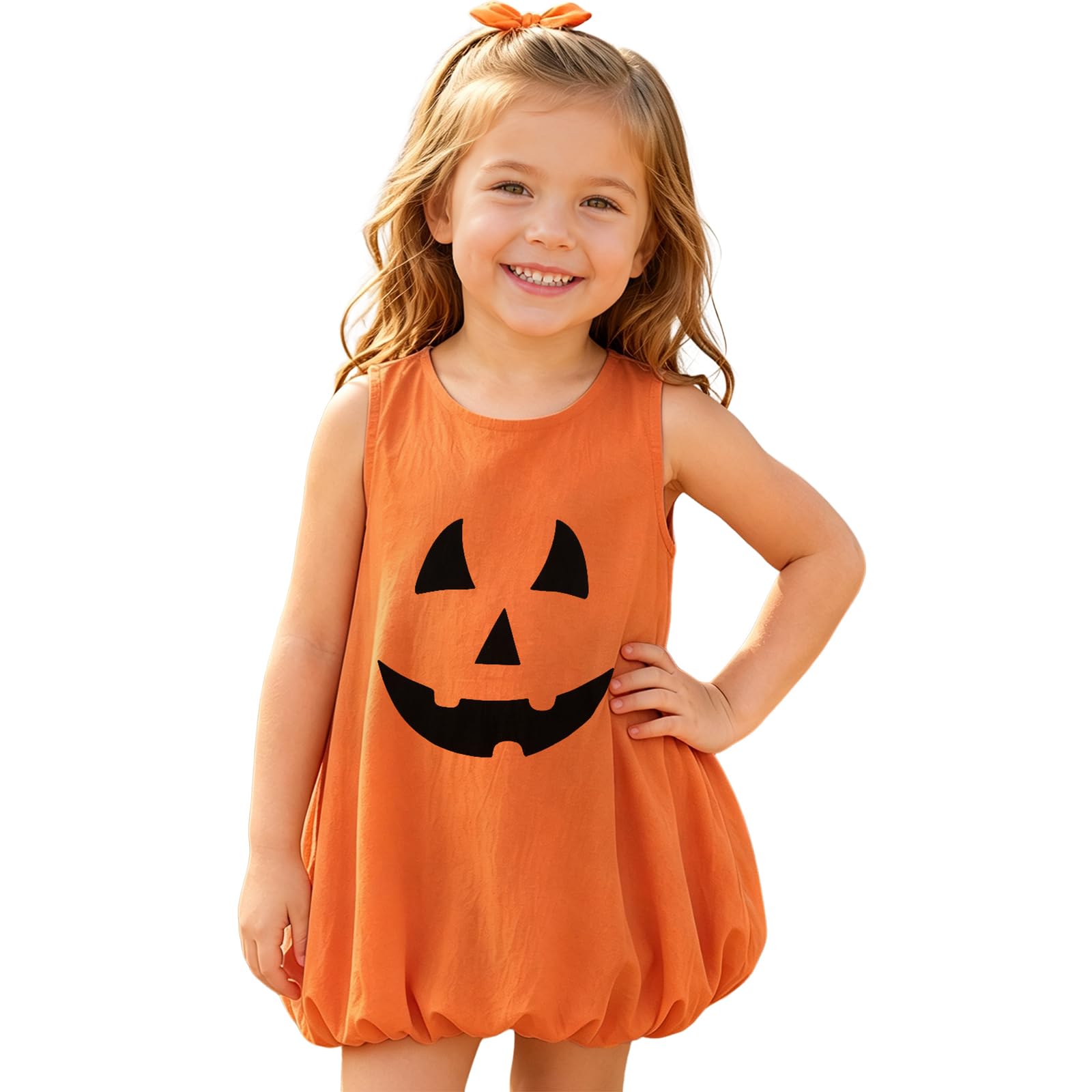 Photo 1 of CM C&M WODRO Baby Girls Pumpkin Halloween Dress