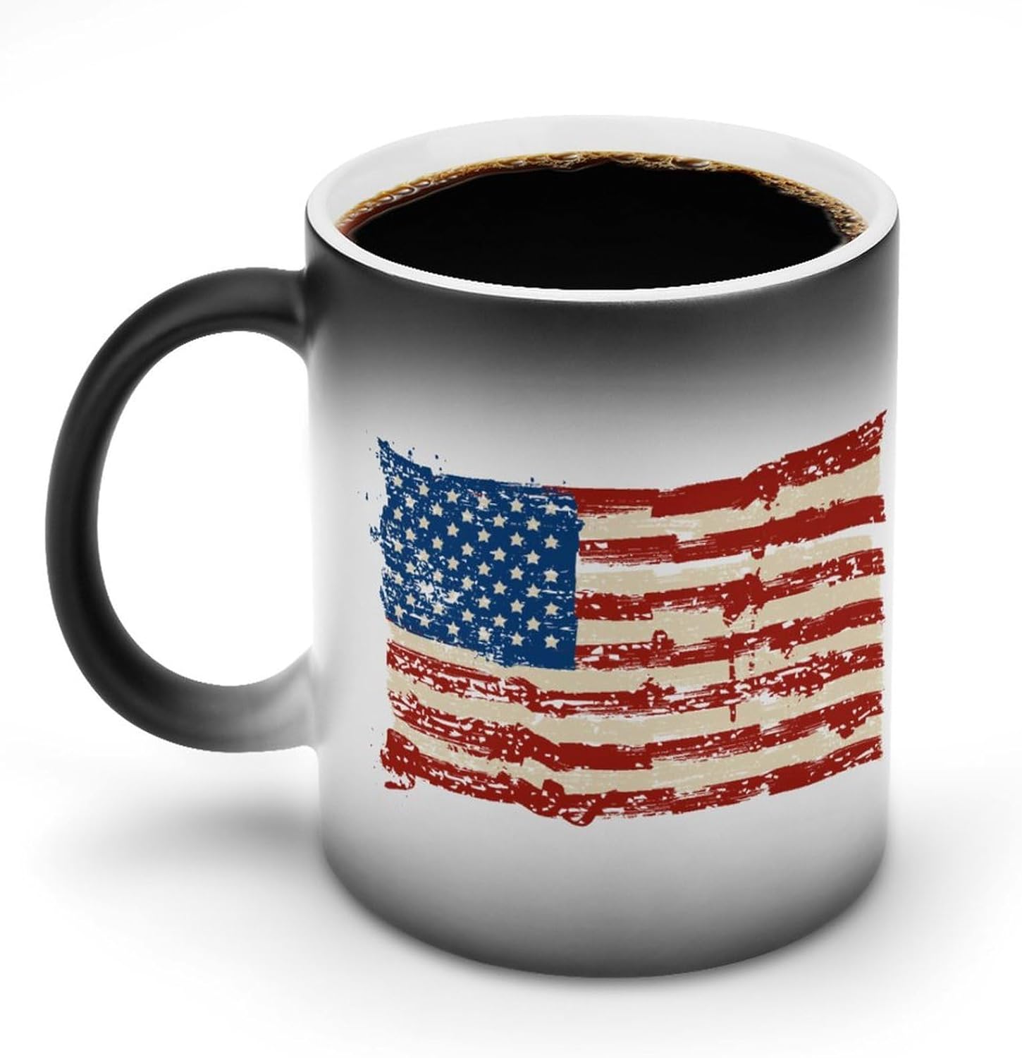 Distressed U.s. Flag Funny Color Changing Coffee Mug Ceramic Magic Cup Personalized Discoloration Tea Mugs