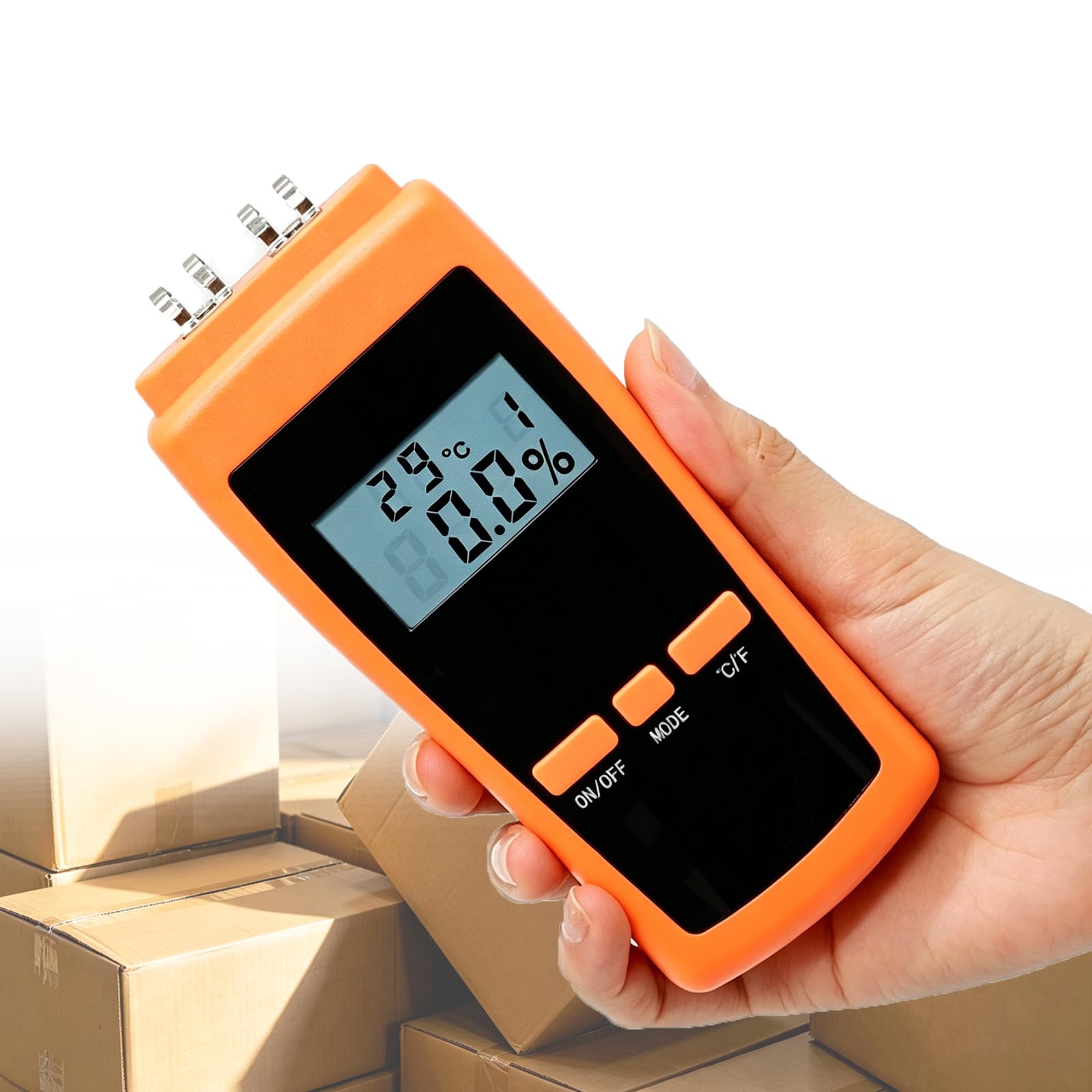 COYEUX Paper Moisture Meter, Carton Humidity Tester, 0.1-100% RH High Precision Detector with Temp Compensation, 0.5s Fast Testing, for Writing Paper, Coated Paper and Corrugated Box