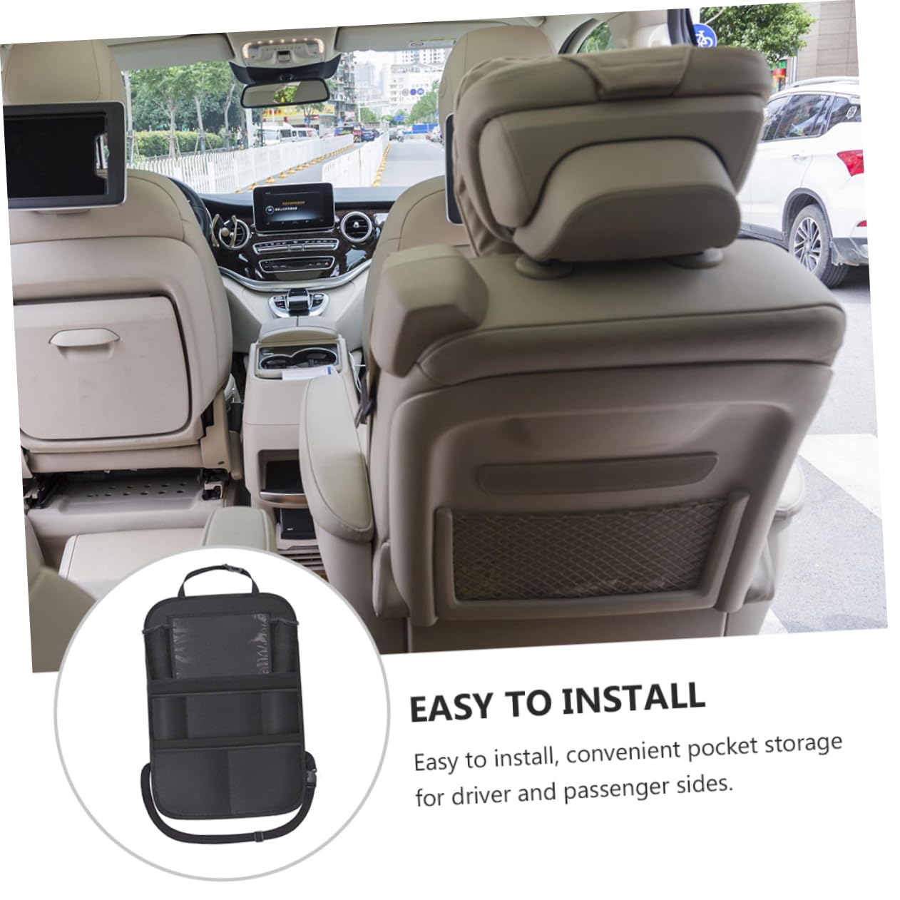 Mikinona Organizer per Seggiolino Auto Sedile Posteriore 2 Pezzi Multi-tasca Pieghevole per Smartphone Portafogli e Accessori Organizer per Auto Borse da Viaggio