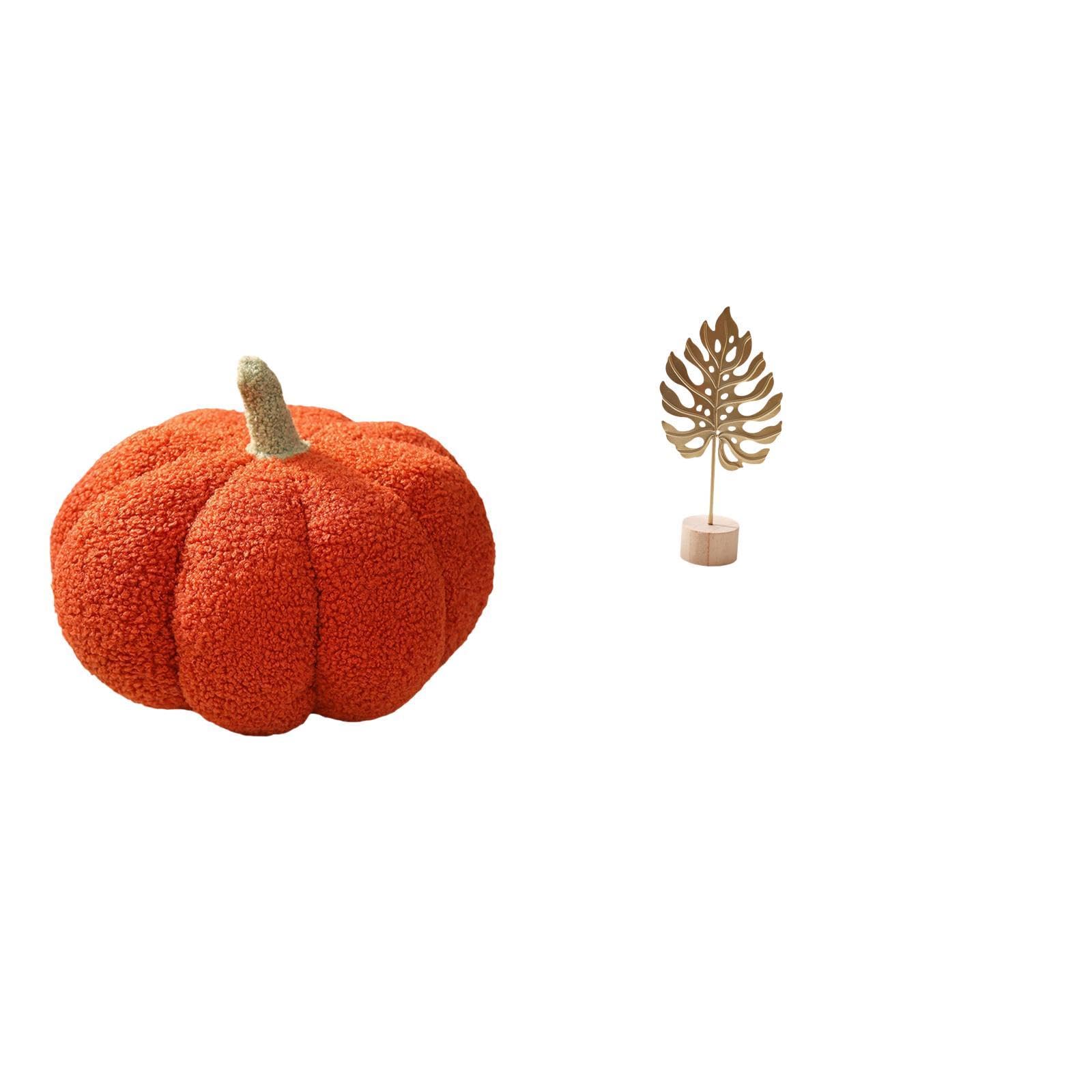 Halloween Pumpkin Plush Leaf Sculpture Decorative Sofa Cushion Nordic Creative Ornament for Bed Bedroom Room Table Party Home Decor|Home & Garden | Home D?©cor | Pillows-image-45