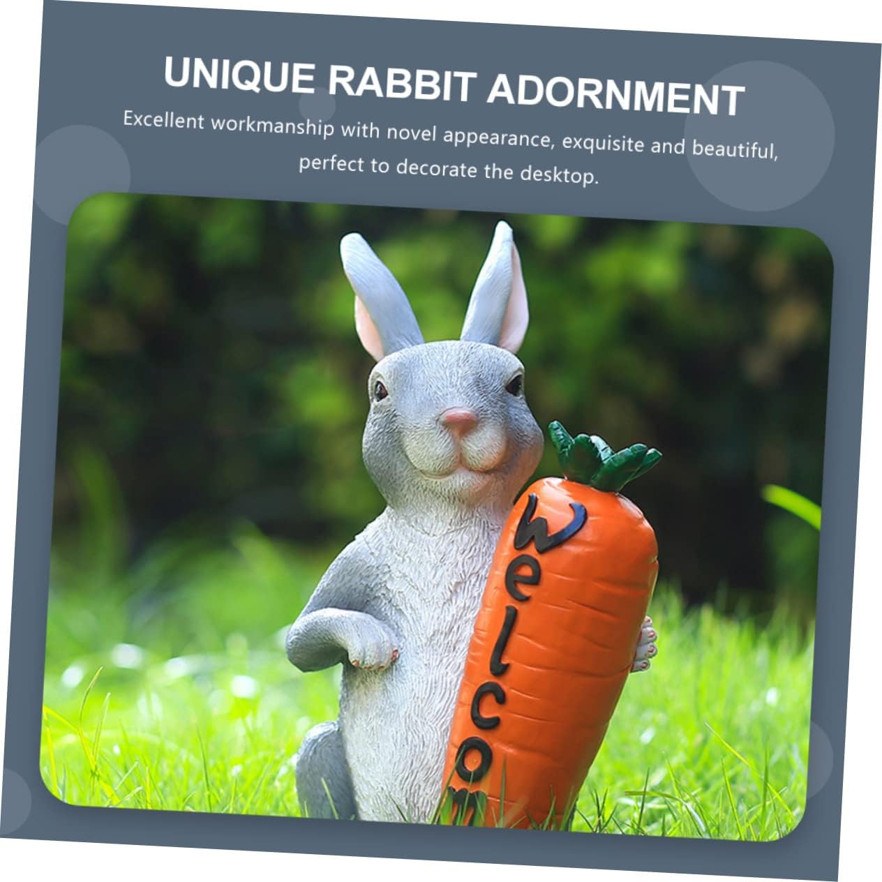 PRETYZOOM Easter Resin Figurine Decoration for Garden for Outdoor Decor Party Favors and Welcome Ornament