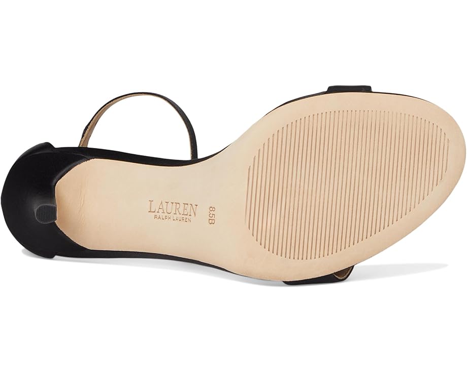 Lauren Ralph Lauren Allie Pave-Buckle Satin Sandals - Bottom View