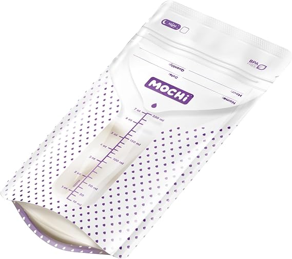 MOCHi Breast Milk Storage Bag (50s), White/Purple