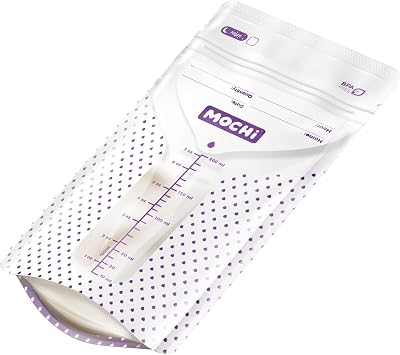 MOCHi Breast Milk Storage Bag (50s), White/Purple